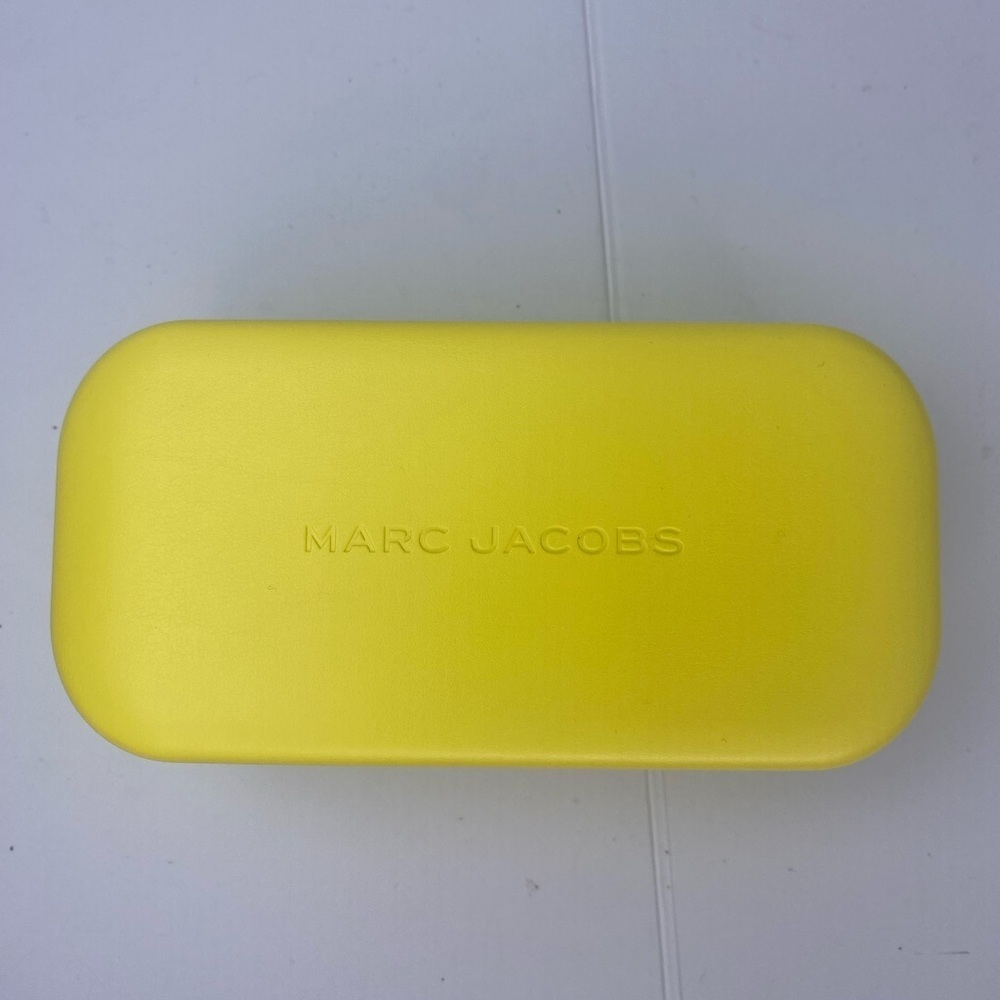 Marc Jacobs New Designer Yellow Luxury Sunglass Case with Logo Cloth